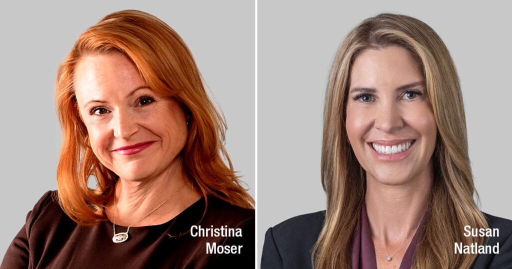 Christina Moser, Susan Natland Recognized in WTR Global Leaders